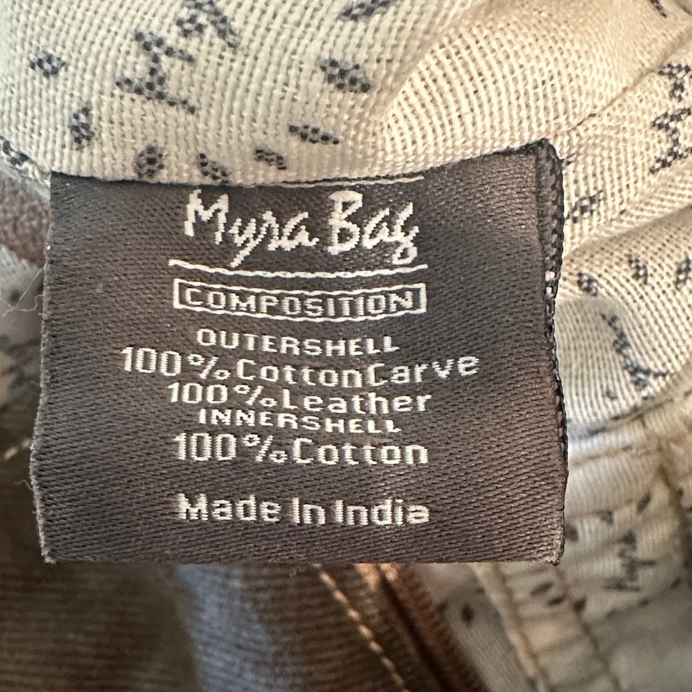 Stylish Brown & Cream Patterned Crossbody Tote - Picture 14 of 16